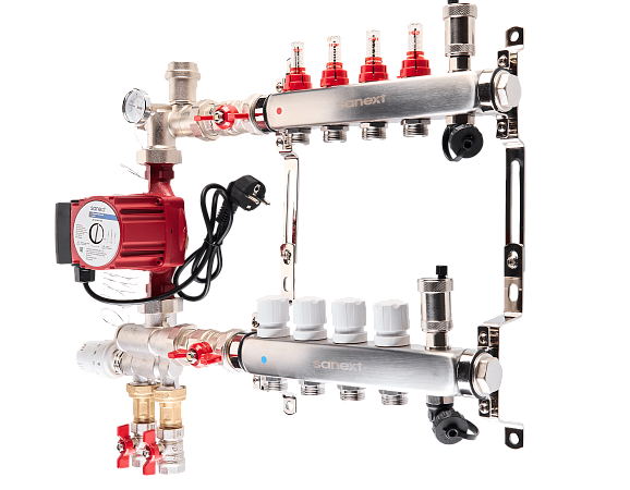 РКУ SANEXT «Теплый пол» с насосно-смесительным узлом MU-S - Изображение 2